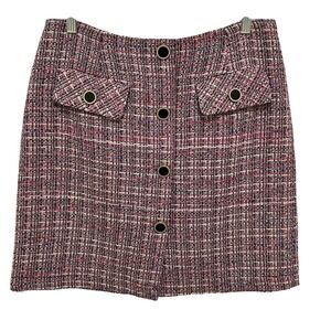 Bagatelle Collection‎ Tweed Mini Skirt Womens M Pink Office Wear Casual Preppy